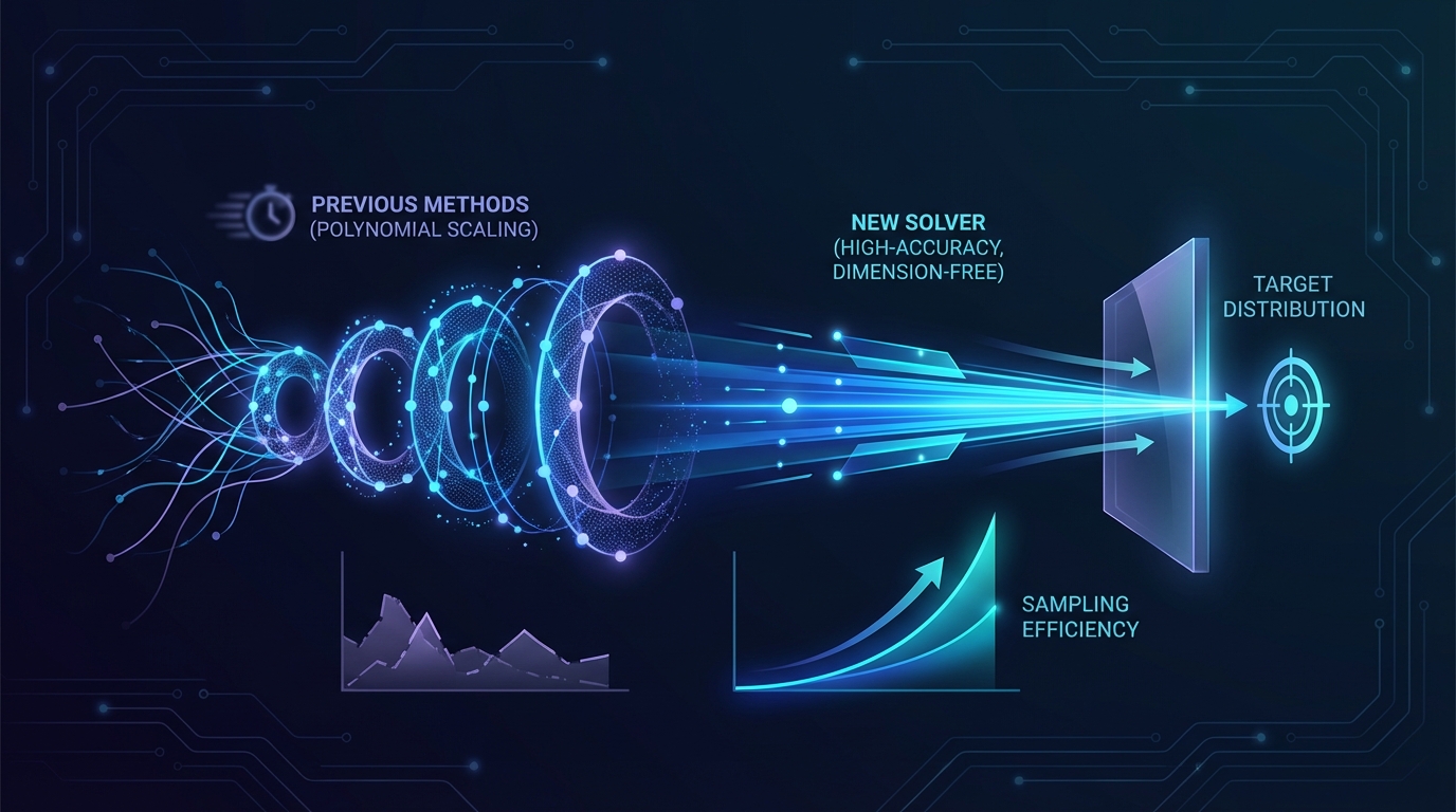 High-accuracy and dimension-free sampling with diffusions