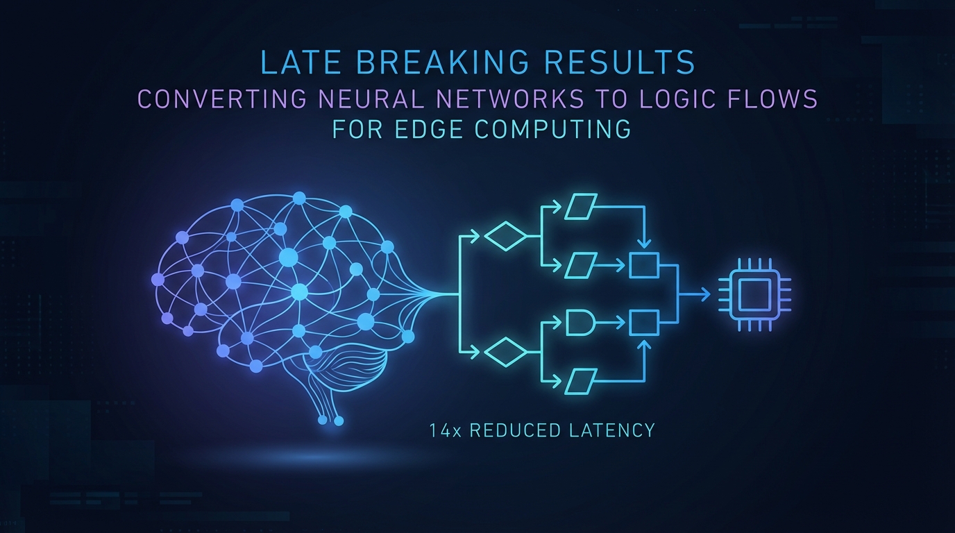 Late Breaking Results: Conversion of Neural Networks into Logic Flows for Edge Computing
