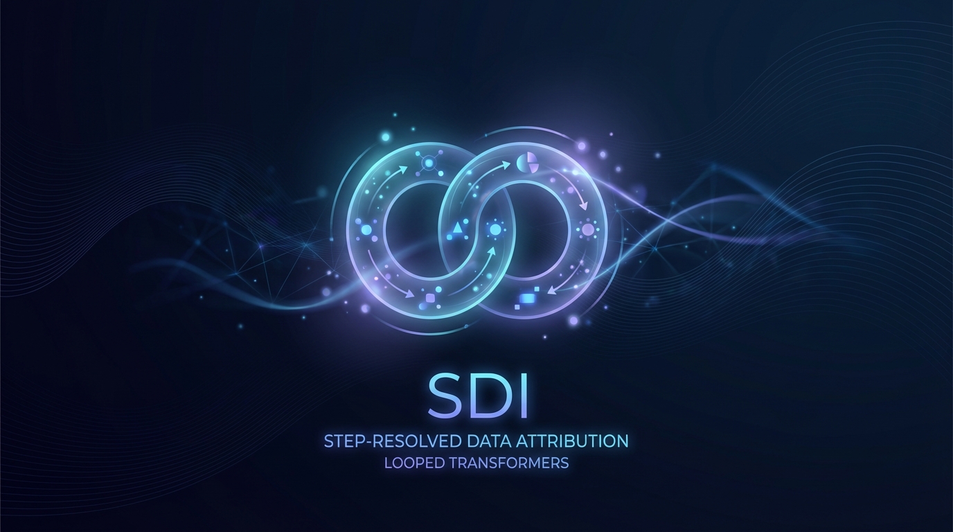 Step-resolved data attribution for looped transformers
