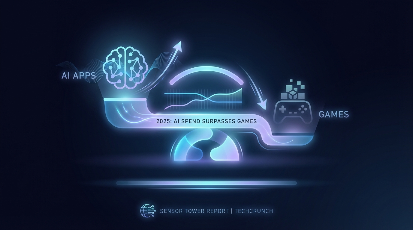Consumers spent more on mobile apps than games in 2025, driven by AI app adoption | TechCrunch