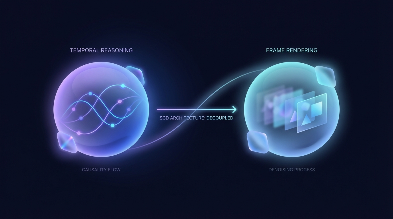 Causality in Video Diffusers is Separable from Denoising